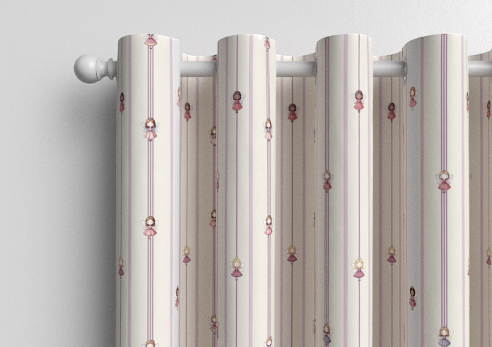 Fairy Cakes, Fairy Stripe Sponge - Made to Measure Curtains - Image 12